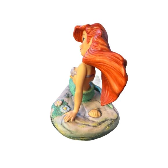 Vintage Disney Ariel Little Mermaid Bisque Figurine Statue Rock Collectible - Picture 6 of 9